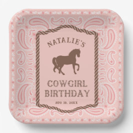 Pink Cowgirl | Silhouette Ross Party Napkins Pappteller