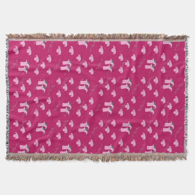Pink Cowgirl Stiefel und Hats Decke (Vorderseite)