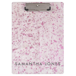 Pink Cowhide Pattern Klemmbrett