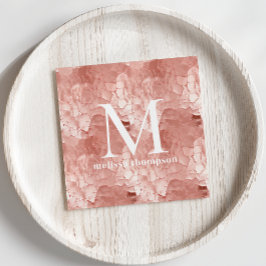 Pink Crackle Texture Makeup Artist Business Card Quadratische Visitenkarte