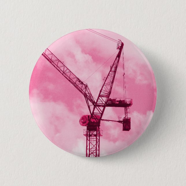 Pink Crane Button (Vorderseite)