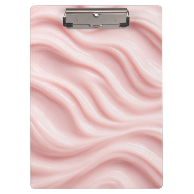 Pink Cream Abstract Pattern Klemmbrett (Vorderseite)