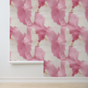 Pink Cream Cowgirl Cowhide Tapete