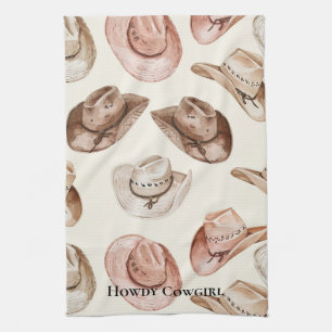 Pink Cream Cowgirl Hats Geschirrtuch