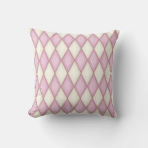 Pink & Cream Harlequin Diamond Karo Muster