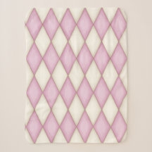 Pink & Cream Harlequin Diamond Karo Muster