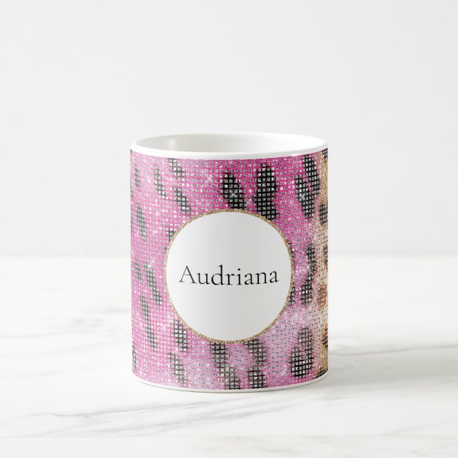 Pink Cream Leopard Kaffeetasse (Mittel)