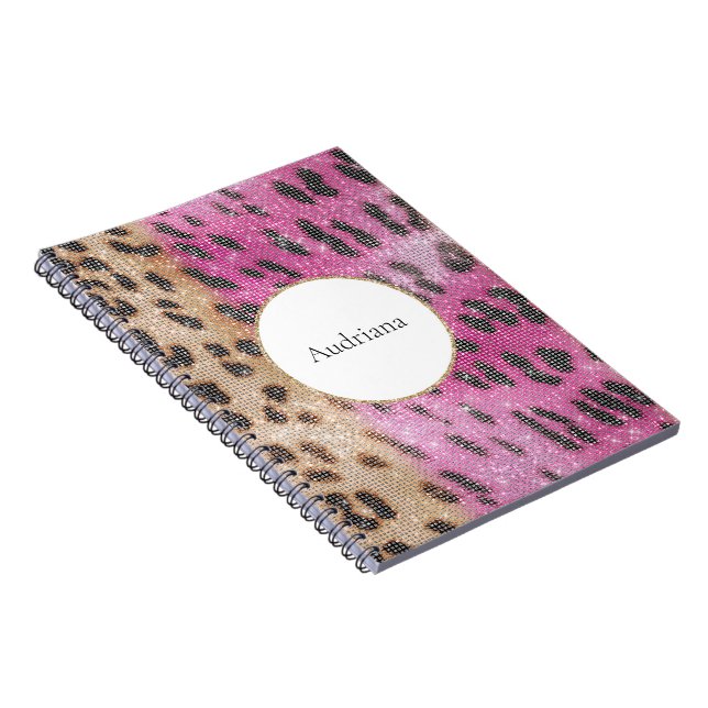 Pink Cream Leopard Notizblock (Rechte Seite)