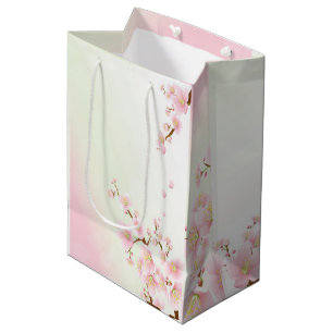 Pink & Cream Magnolia Blossom Naturschöner Wellnes Mittlere Geschenktüte
