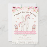 Pink Cream Unicorn Magical Day 1. Geburtstag