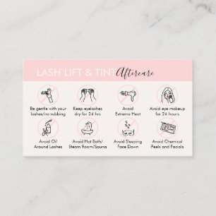 Pink Cream Wimpernlift- und Tönung-Nachbehandlungs Visitenkarte