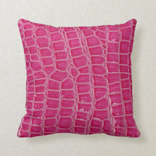 Pink Croc Krokodil-Haut-Couch-Wurfs-Kissen Kissen