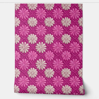 Pink Crochet Floral Granny Square Tapete