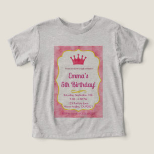Pink Crown Birthday Einladung   Zazzlemade Magie
