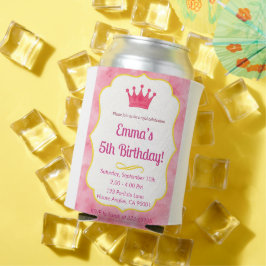 Pink Crown Birthday Einladung | Zazzlemade Magie Dosenkühler
