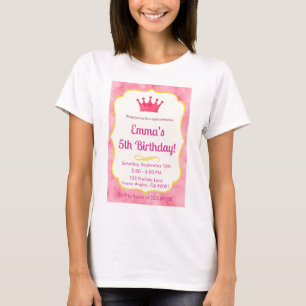 Pink Crown Birthday Einladung   Zazzlemade Magie T-Shirt