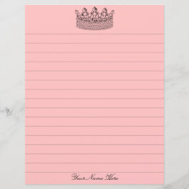Pink Crown Stationery
