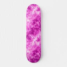Pink Crumpled Textur Skateboard