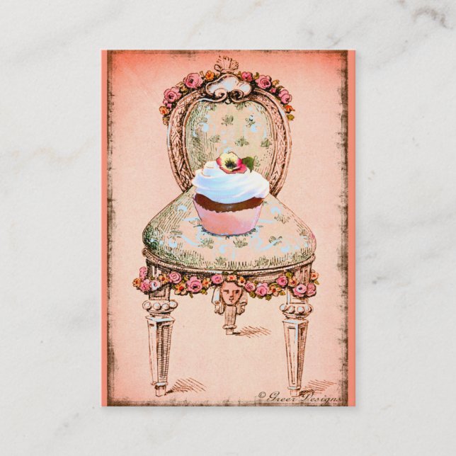 Pink Cupcake Baker Business Visitenkarte (Vorderseite)