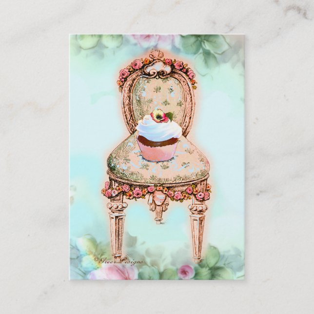 Pink Cupcake Baker Business Visitenkarte (Vorderseite)