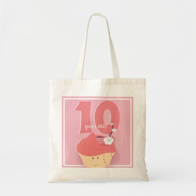 Pink Cupcake Birthday | Grundlegende Tasche (Vorne)