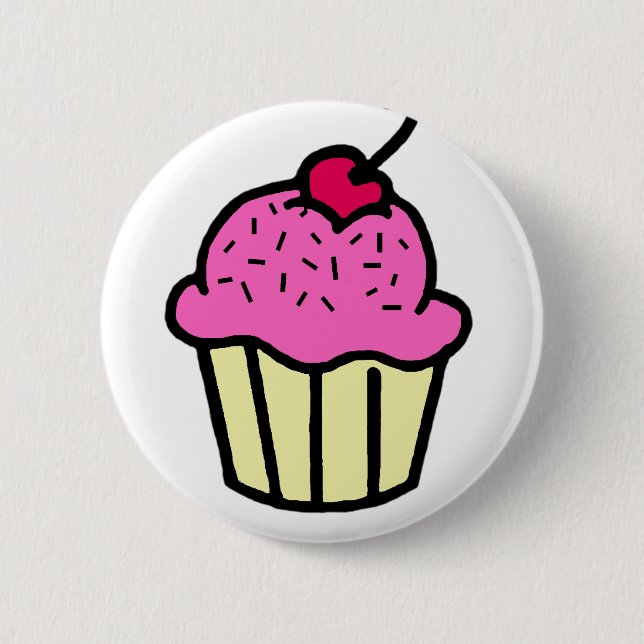 Pink Cupcake Button (Vorderseite)