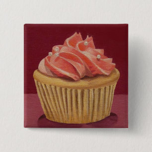 Pink Cupcake Button
