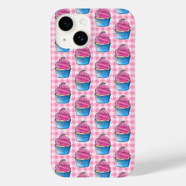 Pink Cupcake Case-Mate iPhone 14 Hülle (Rückseite)