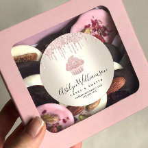 Pink Cupcake Glitzer Tropfen Konditorei Koch Bäcke