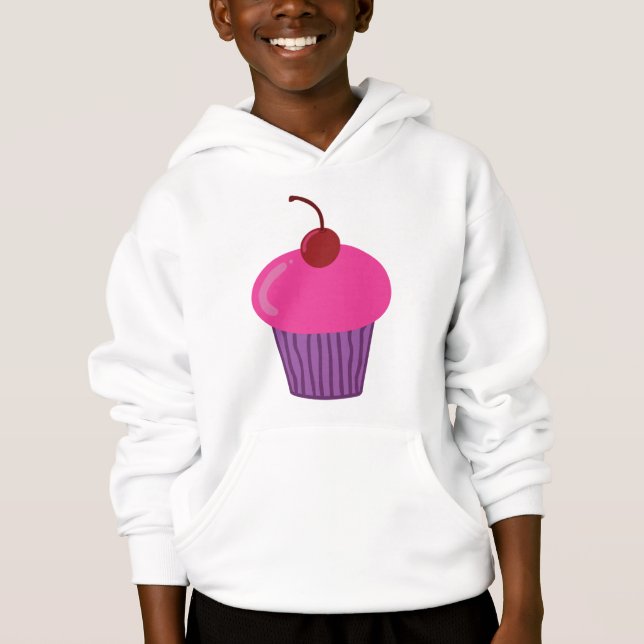 Pink Cupcake Hooded Sweatshirt (Vorderseite)
