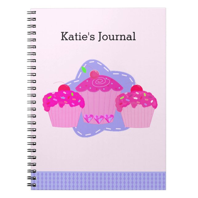 Pink Cupcake Journal Notizblock (Vorderseite)