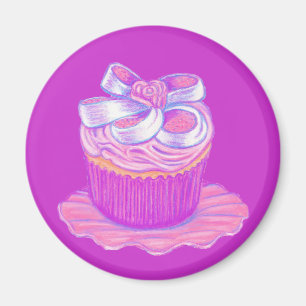Pink Cupcake Magnet
