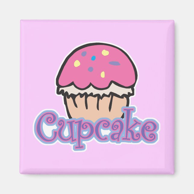 Pink Cupcake Magnet (Vorne)