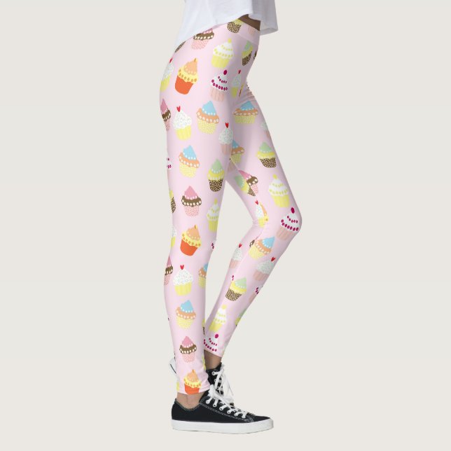 Pink Cupcake-Muster Leggings (Rechts)