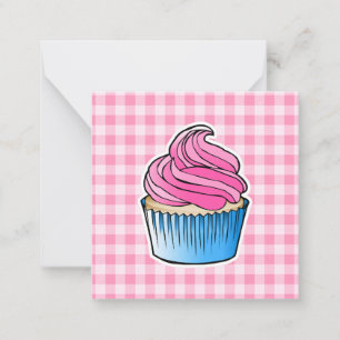 Pink Cupcake Mütter Tag Mitteilungskarte
