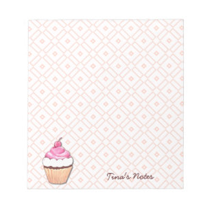 Pink Cupcake Notepad Notizblock