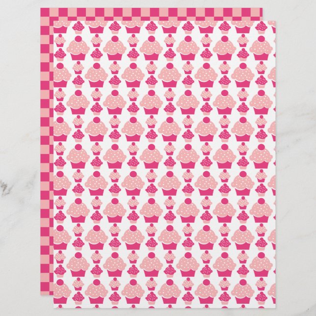 Pink Cupcake Scrapbook (Vorne/Hinten)