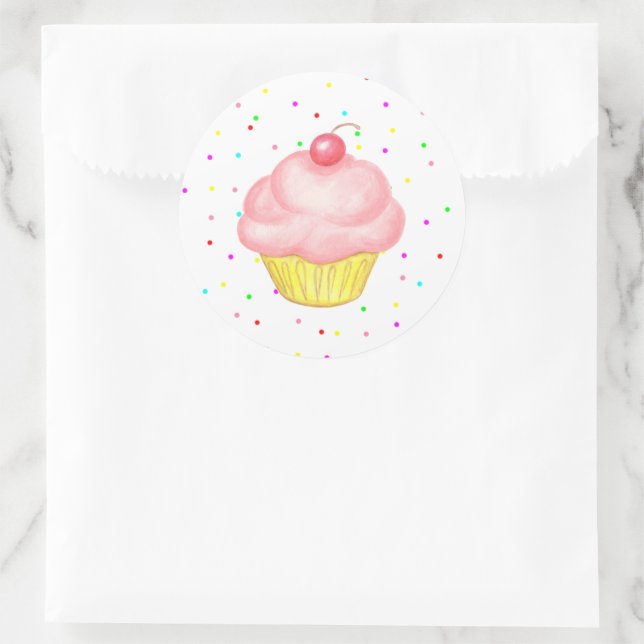 Pink Cupcake Stickers (Tasche)