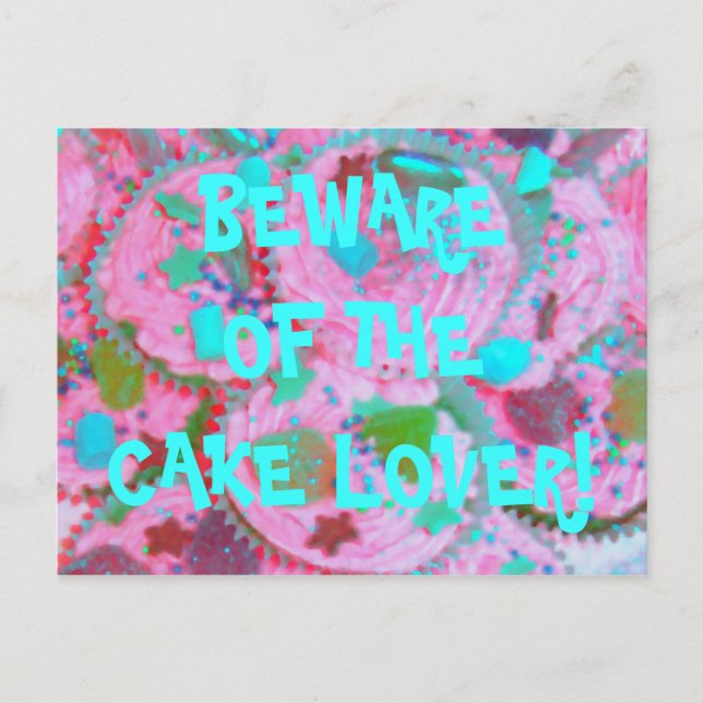 Pink Cupcakes 'cake lover' Postkarte (Vorderseite)