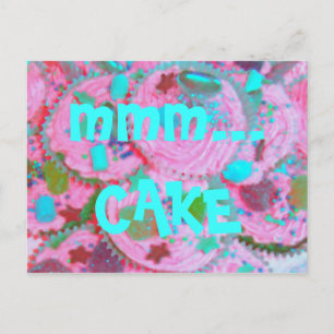 Pink Cupcakes 'mmm.. Postkarte
