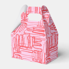 Pink Curve Wavy Squiggle Abstract Modern Geschenkschachtel