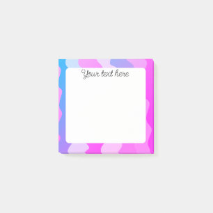 Pink Curves CUSTOM Chic Monogram Personalisiert Post-it Klebezettel