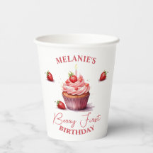 Pink Custom Berry First Birthday Party