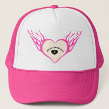 Pink Custom Flaming Herz