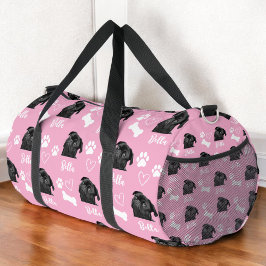 Pink Custom Liebe Paw Print Dog Lover Pet Foto Duffle Bag