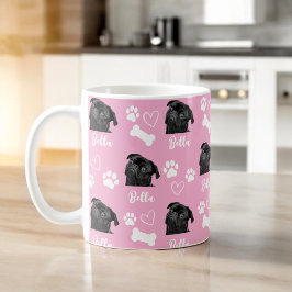 Pink Custom Liebe Paw Print Dog Lover Pet Foto Kaffeetasse