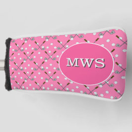 Pink Custom Monogram Golf Putter Head Cover Headcover