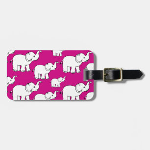 Pink Cute Animal Pattern Cartoon elephant Pattern Gepäckanhänger
