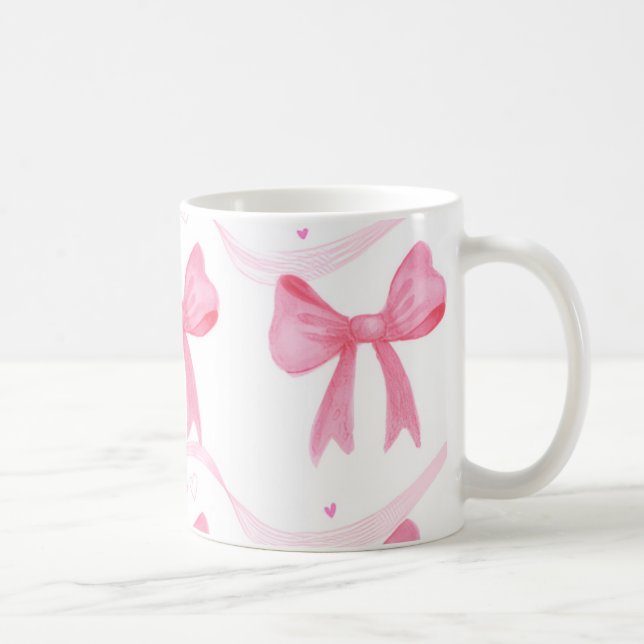 Pink,cute coffee mug with bowa kaffeetasse (Rechts)
