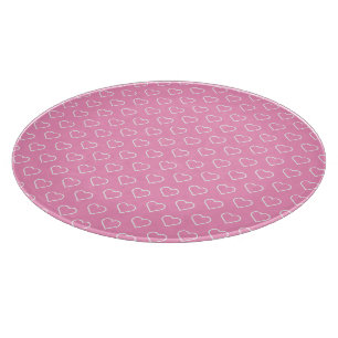 Pink Cutting Board with Hearts - Auswählen von Far Schneidebrett